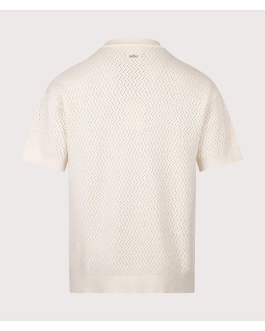 Drole de Monsieur Natural Mirrored 'D' Openwork Mesh T-Shirt for men