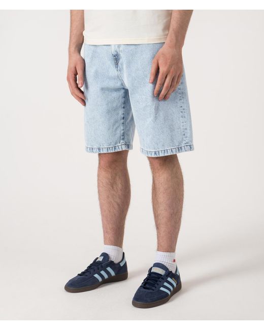 Carhartt Blue Loose Fit Landon Denim Shorts for men