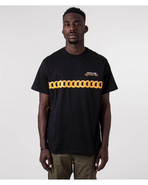 Versace Black Logo Chain T-shirt for men