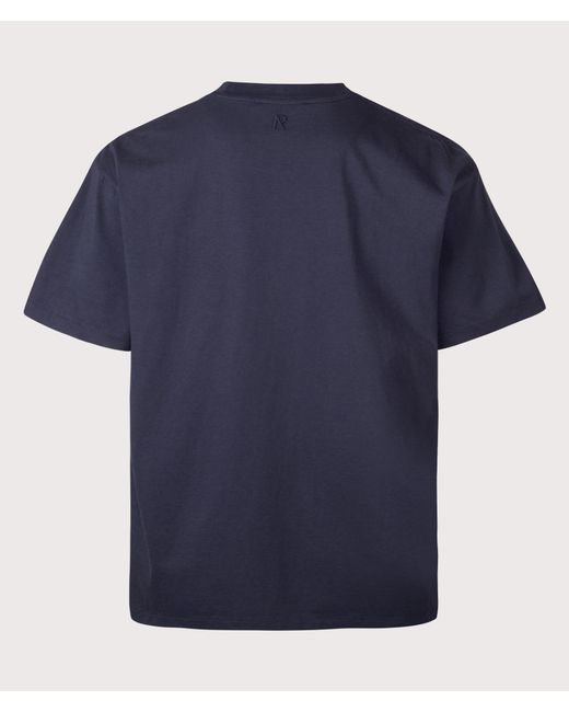 Represent Blue Oversized Initial T-Shirt for men
