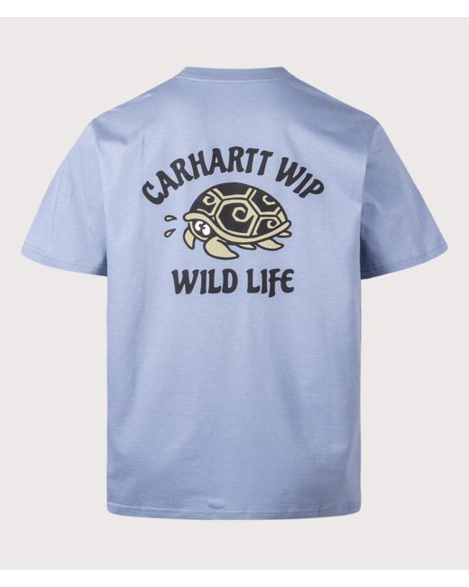 Carhartt Blue Loose Fit Wild Life T-Shirt for men