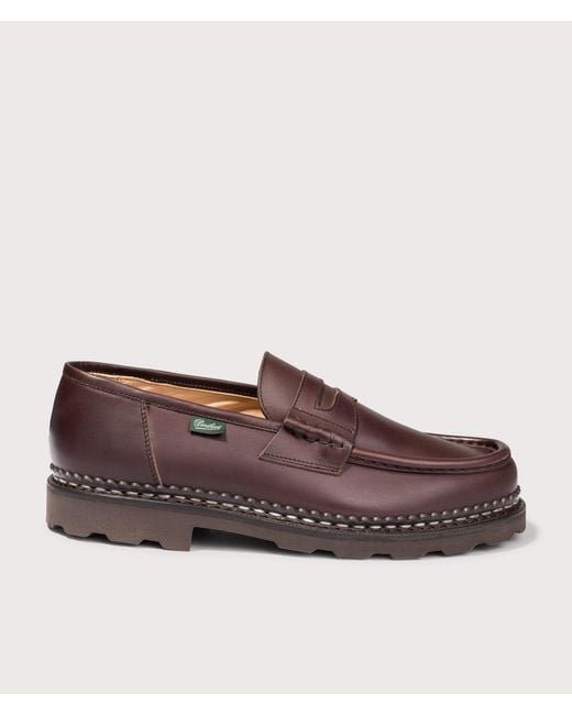 Paraboot Brown Reims Smooth Leather Moccasins for men