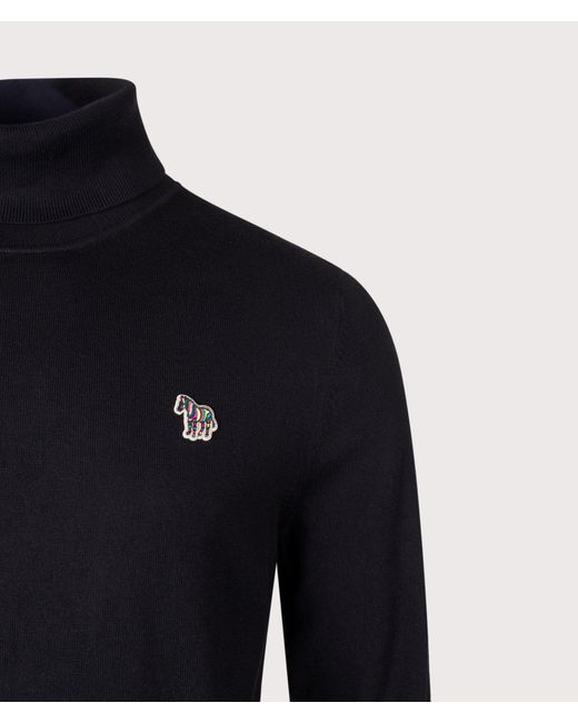 Paul Smith Blue Regular Fit Roll Neck Jumper for men