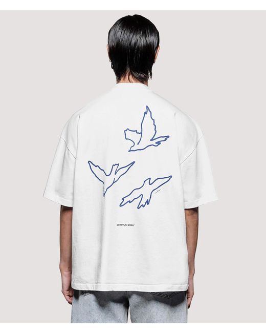 MKI Miyuki-Zoku White Box Fit Flight T-Shirt for men
