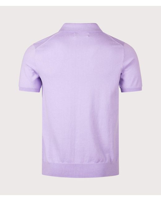 Polo Ralph Lauren Purple Regular Fit Knitted Cotton Polo Shirt for men