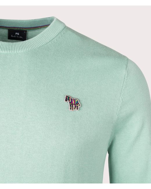 PS by Paul Smith Green Zebra Badge Knit Jumper for men