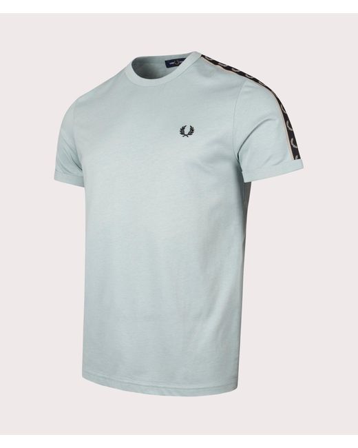 Fred Perry Blue Contrast Tape Ringer T-shirt for men