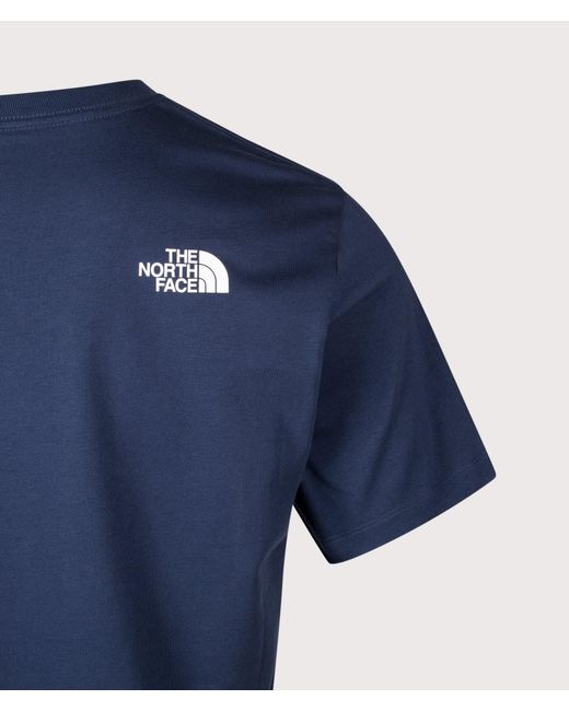 The North Face Blue Regular Fit Evolution Box Half Dome T-Shirt for men