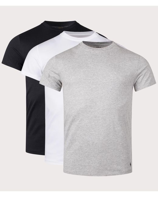 Polo Ralph Lauren White 3 Pack Slim Fit Crewneck Loungewear T-Shirt for men