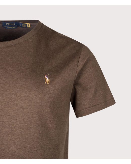 Polo Ralph Lauren Brown Custom Slim Fit Pima T-Shirt for men