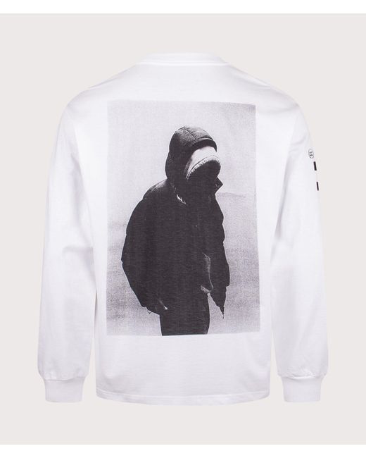 Carhartt White Loose Fit Archive Script Long Sleeve T-Shirt for men