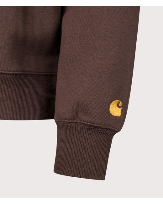 Carhartt Brown Regular Fit Chase Sweatshirt for men