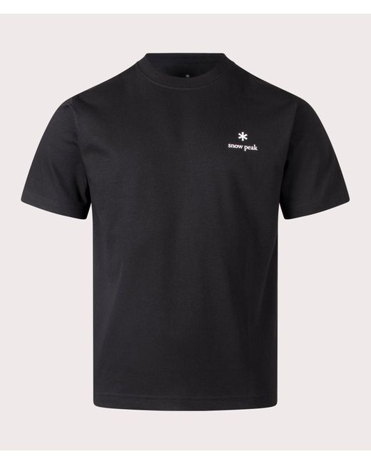 Snow Peak Black New Standard Logo T-Shirt for men