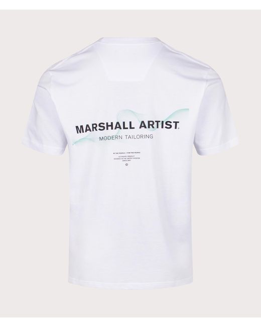 Marshall Artist White Wireframe Graphic T-Shirt for men