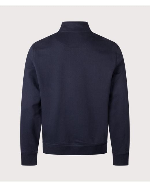 Belstaff Blue Regular Fit Quarter Zip Sweatshirt for men