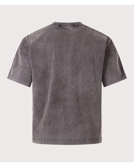 Axel Arigato Gray Oversized Fit Distort Washed T-Shirt for men