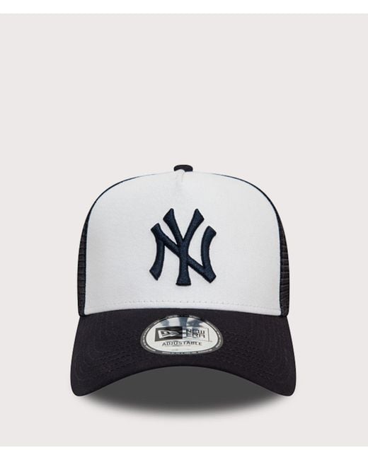 KTZ Black New York Yankees Team Colour Block Trucker Cap for men