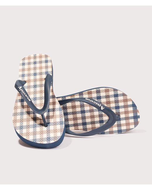 Aquascutum Blue Iconic Flip Flops for men