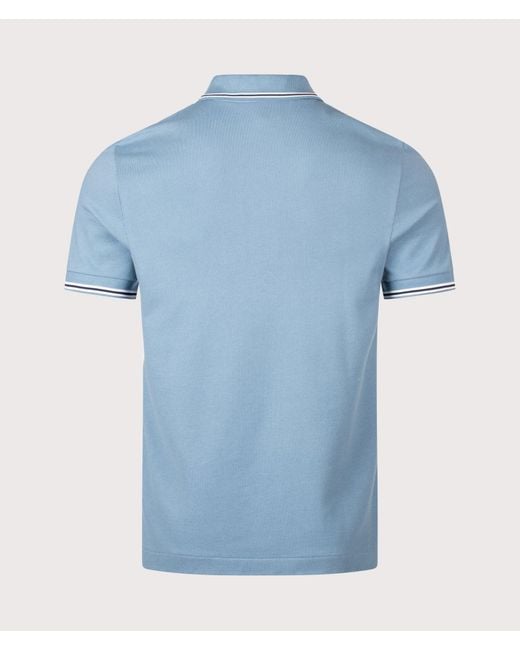 Lacoste Blue Regular Fit Tipped Polo Shirt for men