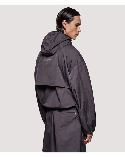MKI Miyuki-Zoku Purple Box Fit Hyperlight Hooded Wind Jacket for men