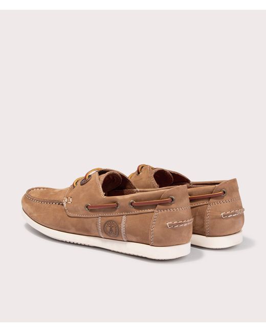 Barbour Brown Wake Boat Shoes for men