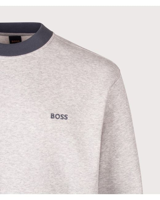Boss White We Edge Sweatshirt for men
