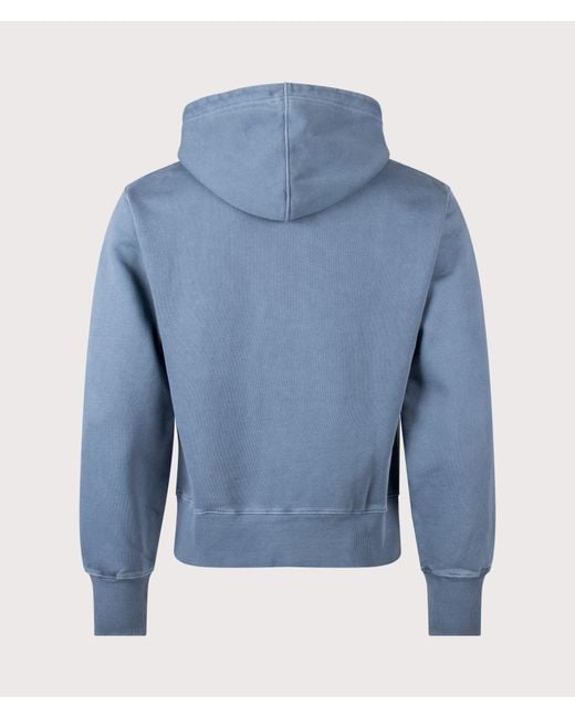 Service Works Blue Loopback Trademark Hoodie for men