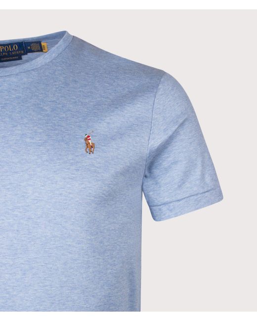 Polo Ralph Lauren Blue Custom Slim Fit Pima T-Shirt for men