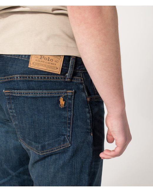 Polo Ralph Lauren Blue Relaxed Fit Straight Leg Hampton Jeans for men