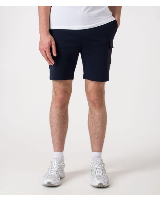 Marshall Artist Blue Aksu Jersey Cargo Shorts for men