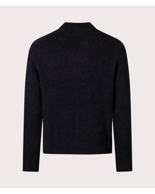 Norse Projects Blue Relaxed Fit Rasmus Mock Neck Brushed Jumper for men