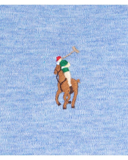 Polo Ralph Lauren Blue Custom Slim Fit Soft Cotton Polo Shirt for men