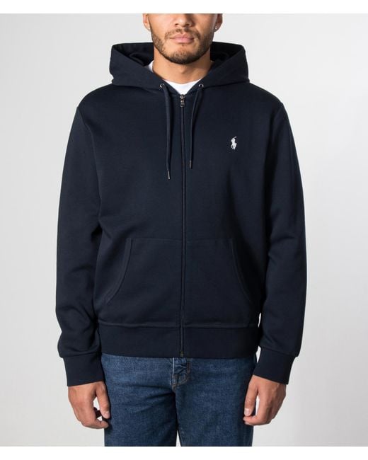 Polo Ralph Lauren Blue Zip Through Hoodie for men