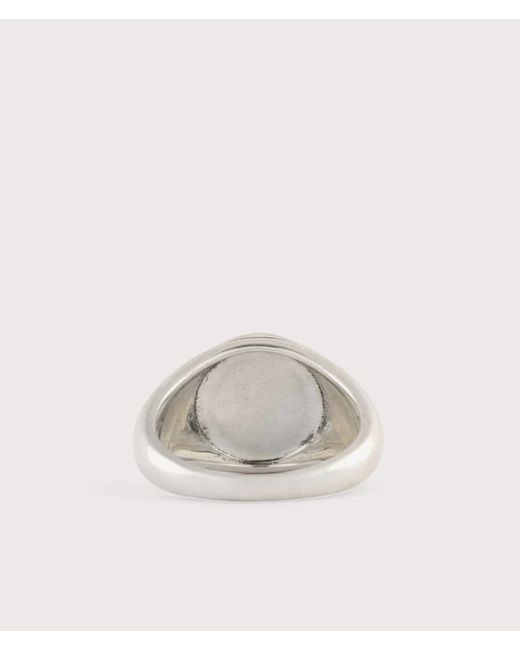 Serge Denimes White Sterling Napoleon Ring for men
