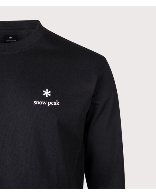 Snow Peak Blue Regular Fit New Standard Logo Long Sleeve T-Shirt for men