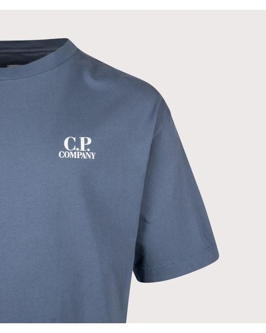 C P Company Blue Regular Fit 30/1 Jersey British Sailor T-Shirt for men