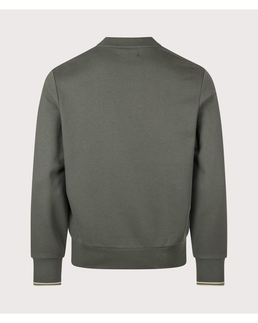 Fred Perry Gray Regular Fit Crew Neck Sweatshirt for men