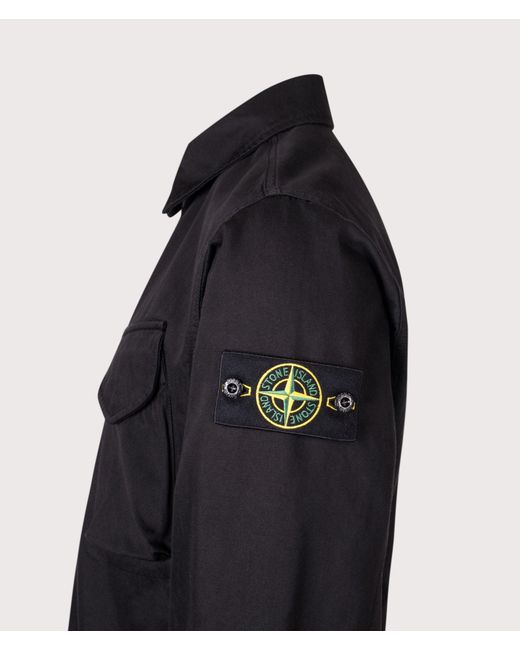 Stone Island Black Dense Cotton Twill-Tc Jacket for men