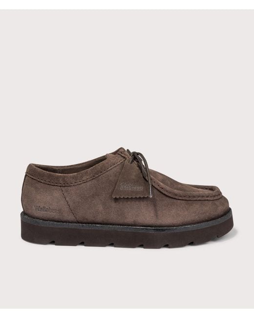Clarks Brown Meare Walla Shoes for men