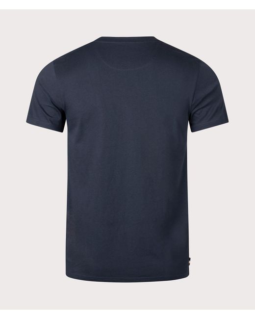 Aquascutum Blue Active Club Check Pocket T-shirt for men