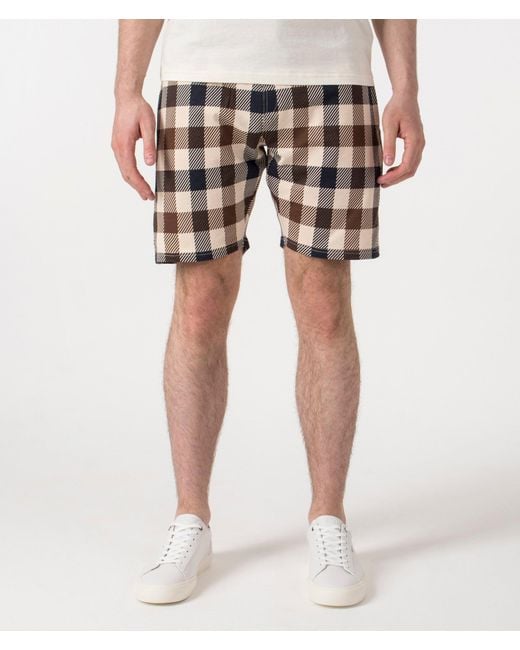 Aquascutum Natural Macro Club Check Short Pants for men