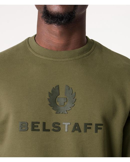 Belstaff Green Signature Crewneck Sweatshirt for men