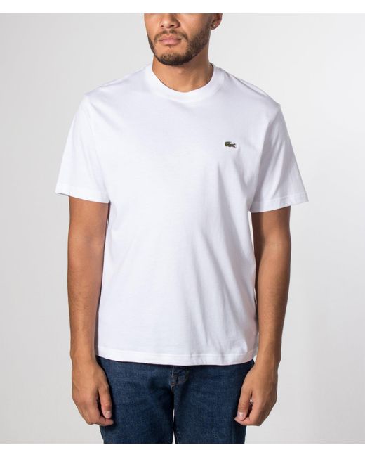 Lacoste White Cotton T-Shirt for men