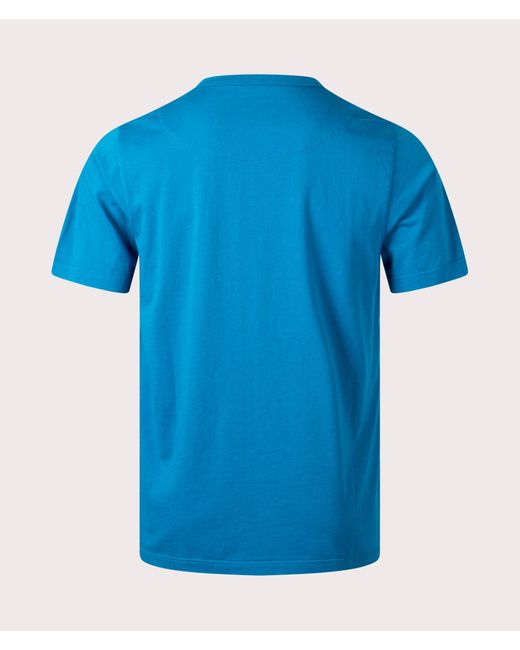 Pretty Green Blue Wonderwall Paisley Print Logo T-shirt for men