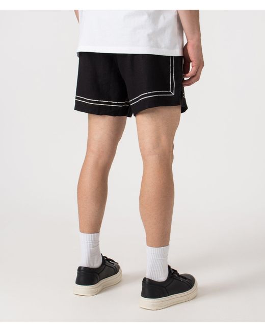 Represent Black Border Shorts for men