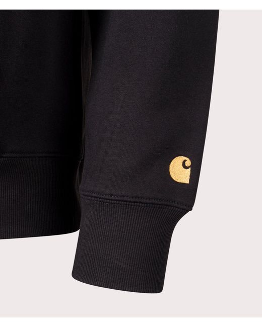 Carhartt Blue Quarter Zip Chase Sweatshirt for men