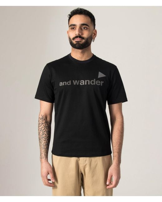 And Wander Black Ref T-Shirt for men
