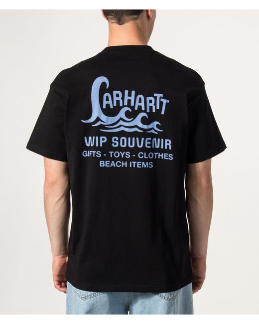 Carhartt Black Loose Fit Waves T-Shirt for men