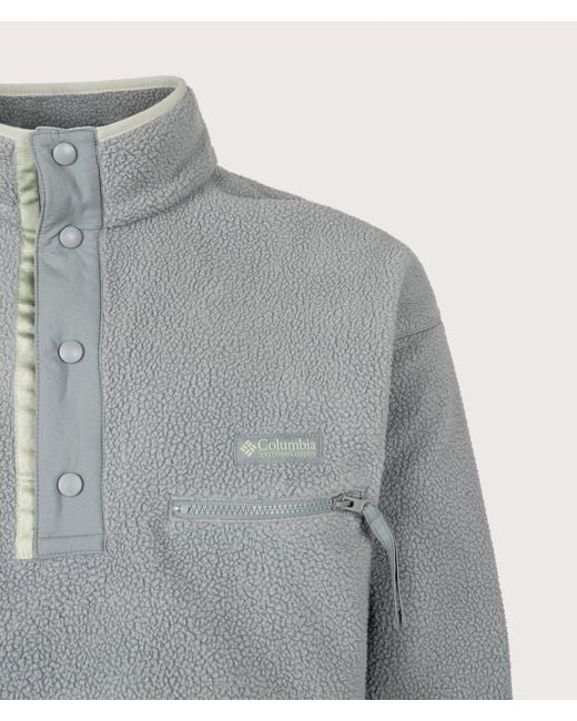 Columbia Gray Regular Fit Helvetia Ii Half Snap Fleece for men