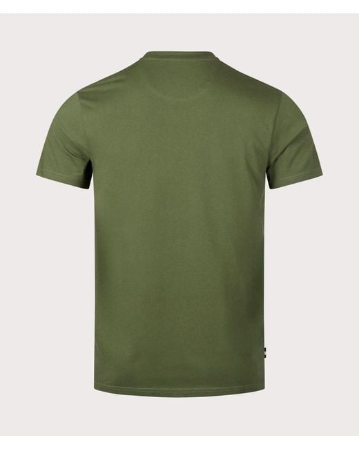 Aquascutum Green Active Club Check Patch T-shirt for men